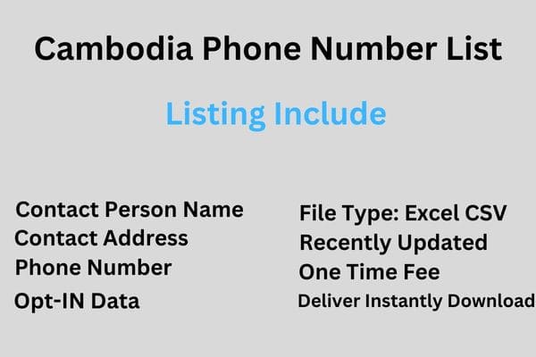 Cambodia Phone Number List