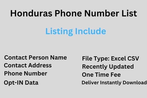 Honduras Phone Number List