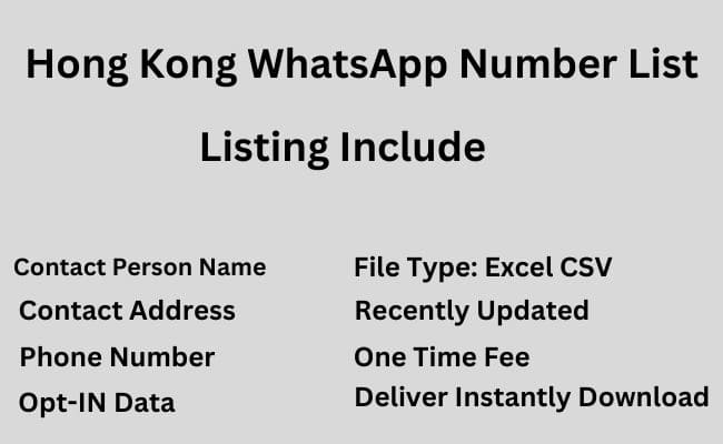 Hong Kong WhatsApp Number List