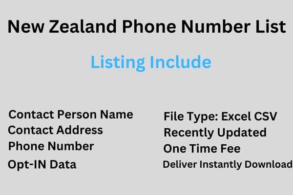 New Zealand Phone Number List