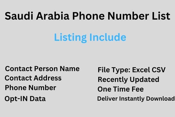 Saudi Arabia Phone Number List