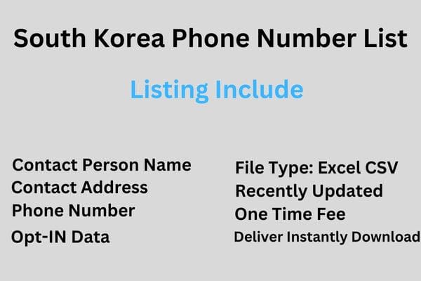 South Korea Phone Number List