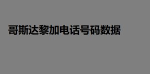 哥斯达黎加电话号码数据