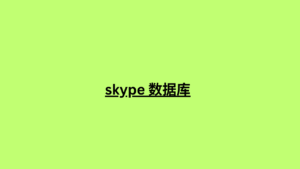 skype 数据库