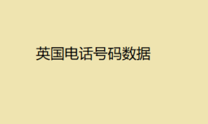 英国电话号码数据