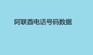 阿联酋电话号码数据